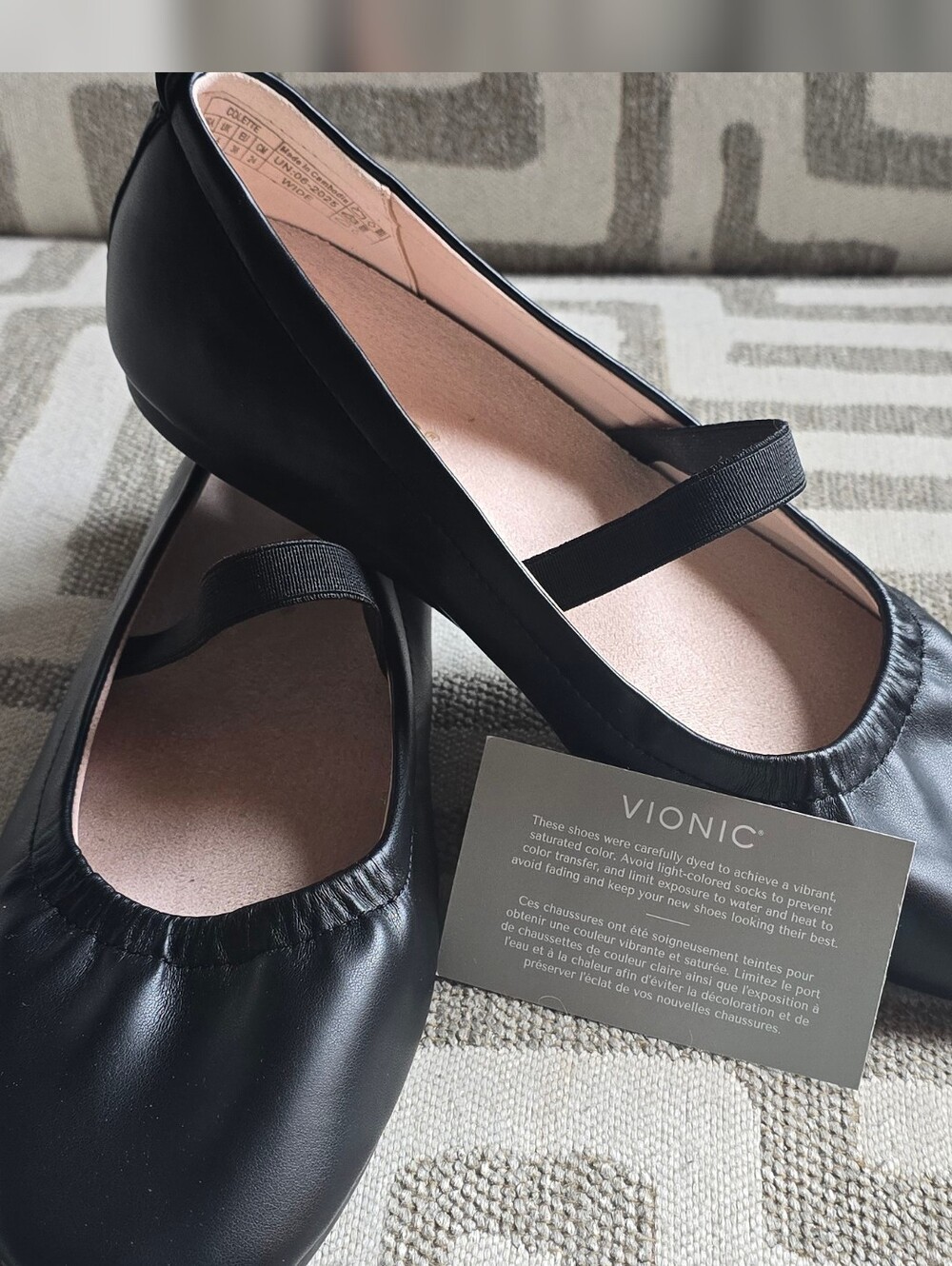Vionic Black Ballet Flats with Comfort Support - Picture 4 of 13